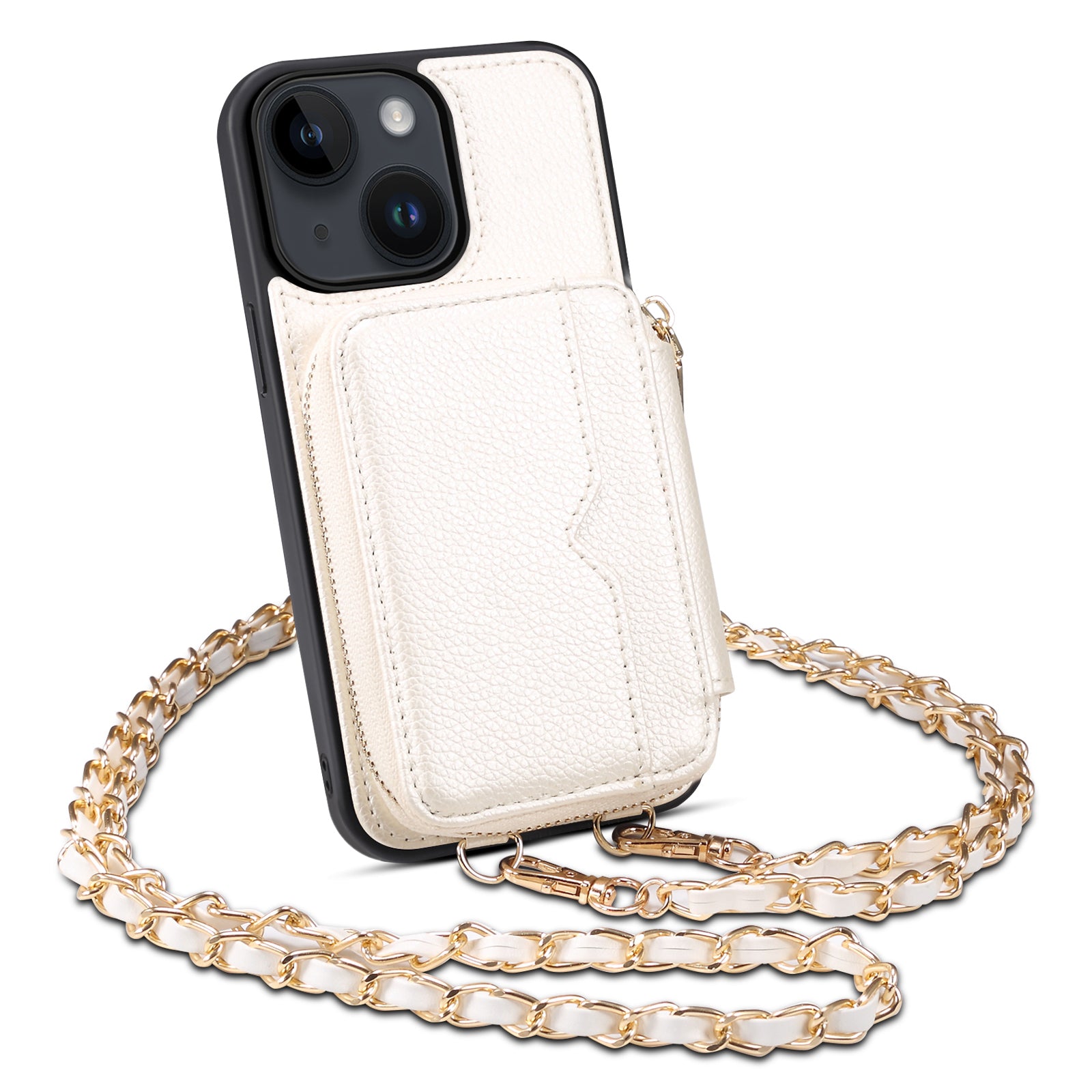 For iPhone 14 Plus Shoulder Strap Phone Bag Cell Phone Cover Kickstand Wallet PU Leather TPU Phone Case For iPhone 14 Plus Shoulder Strap Phone Bag Cell Phone Cover Kickstand Wallet PU Leather TPU Phone Case